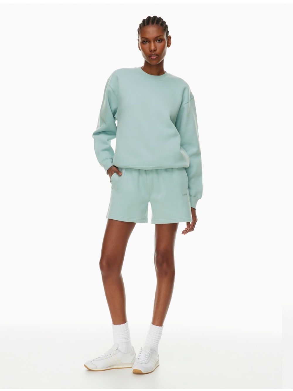 TNA by Aritzia Cozy Sweatfleece Boyfriend Mid-Thigh Shorts Size M